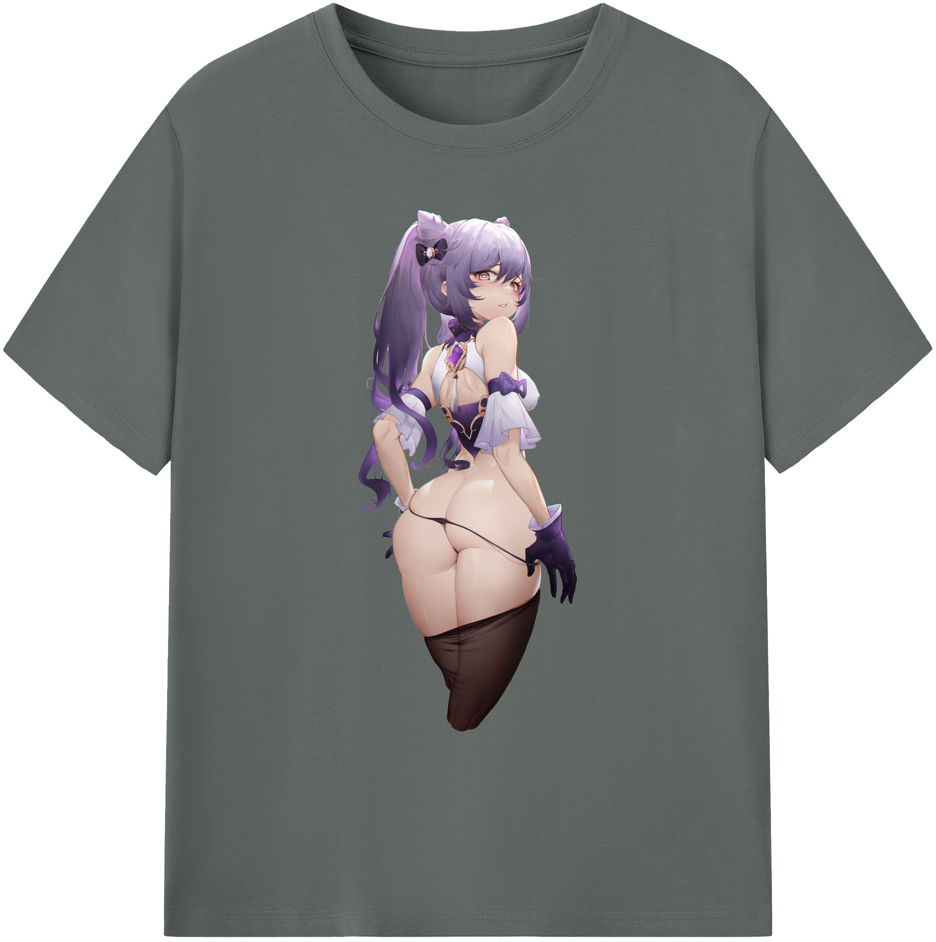 げんし神 刻晴 こくせい genshin Kokusei 綿100％ メンズ半袖Tシャツ｜肌触りやわらか＆通気性